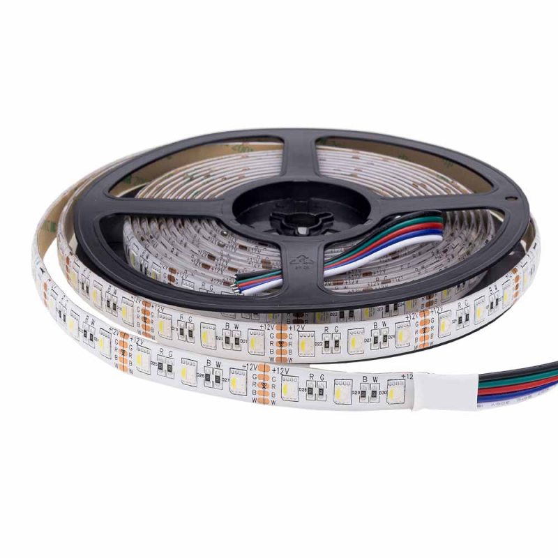 60SMD/m 16W/m 12V Professional LED Streifen RGBW/RGBWW Spritzwassergeschützt 5m Rolle